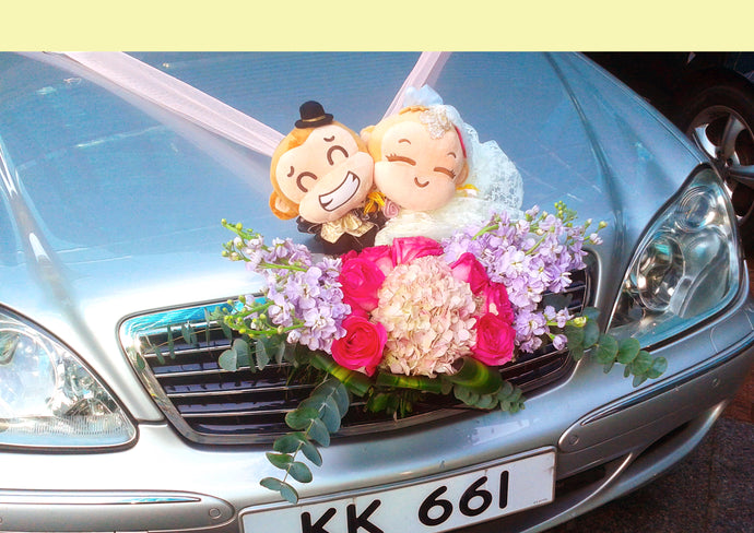 WD611  結婚花車鮮花佈置