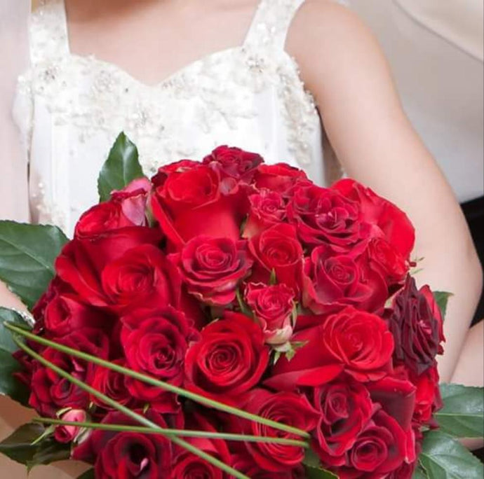 WD012   美國紅玫瑰結婚花球