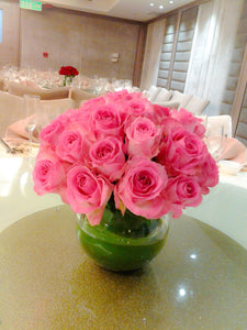 WD601 八吋闊結婚玫瑰枱花