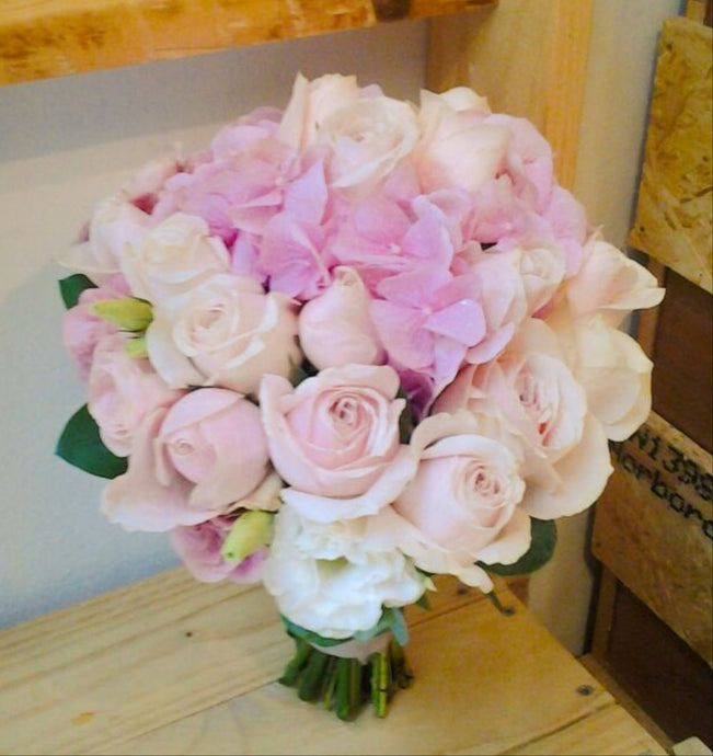 WD002  繡球玫瑰花結婚花球