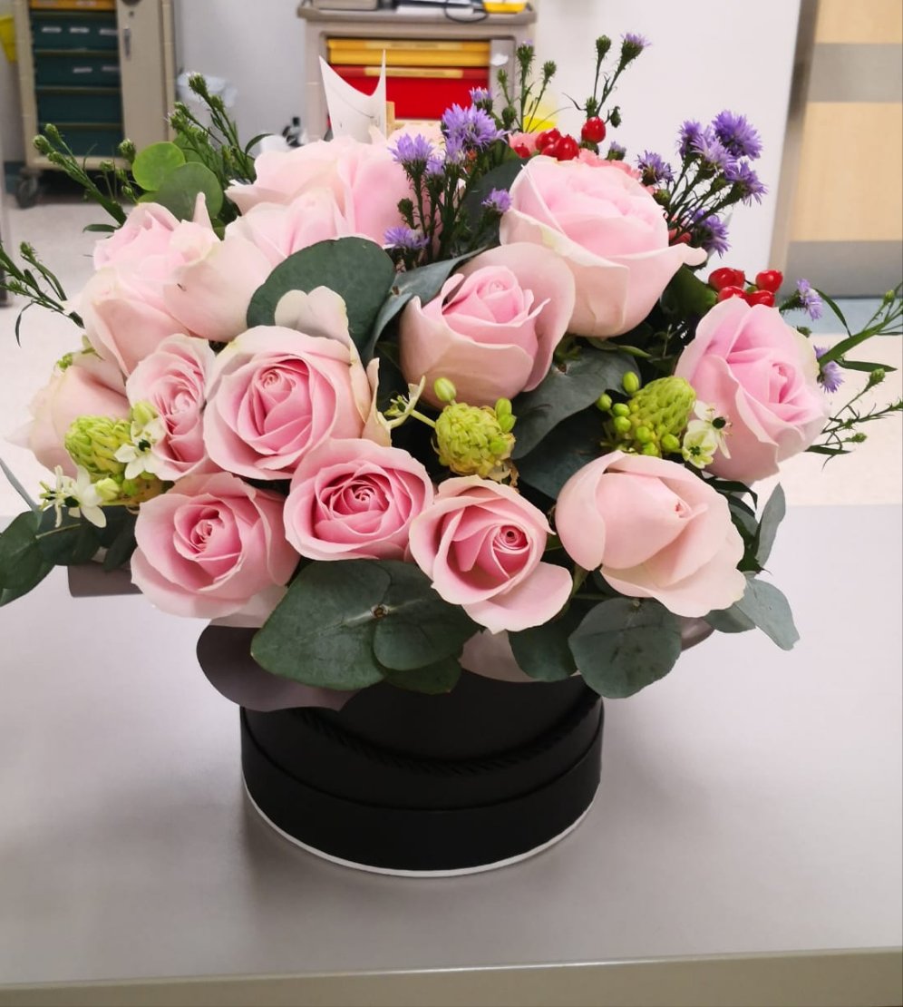 FB101 20支粉紅玫瑰花盒
