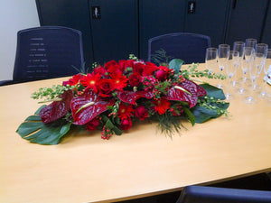 MF011  紅掌紅玫瑰辦公室會議花