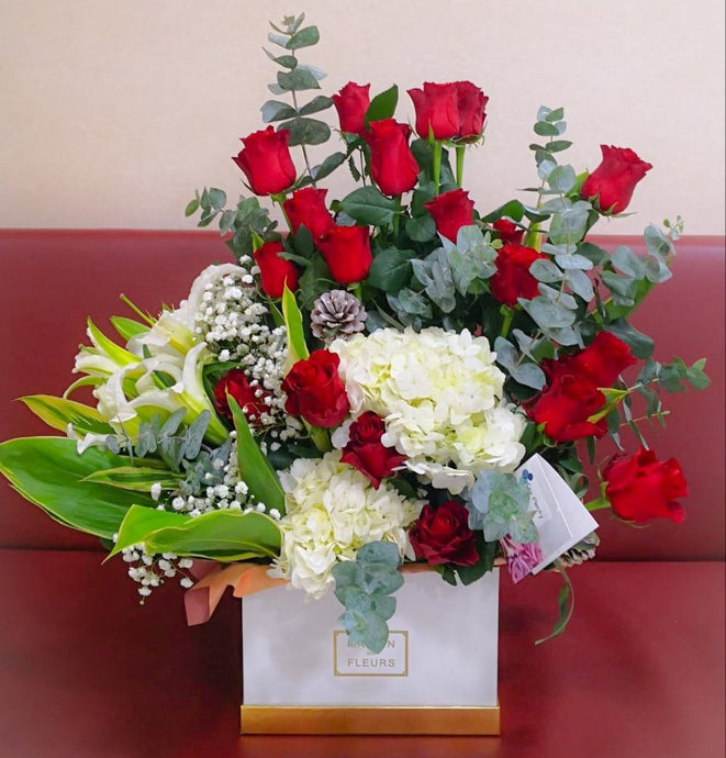 FB115   紅玫瑰花盒